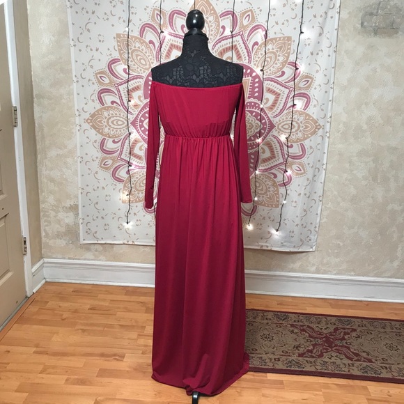 Maternity Dress in Burgundy Red NWOT - Picture 5 of 6
